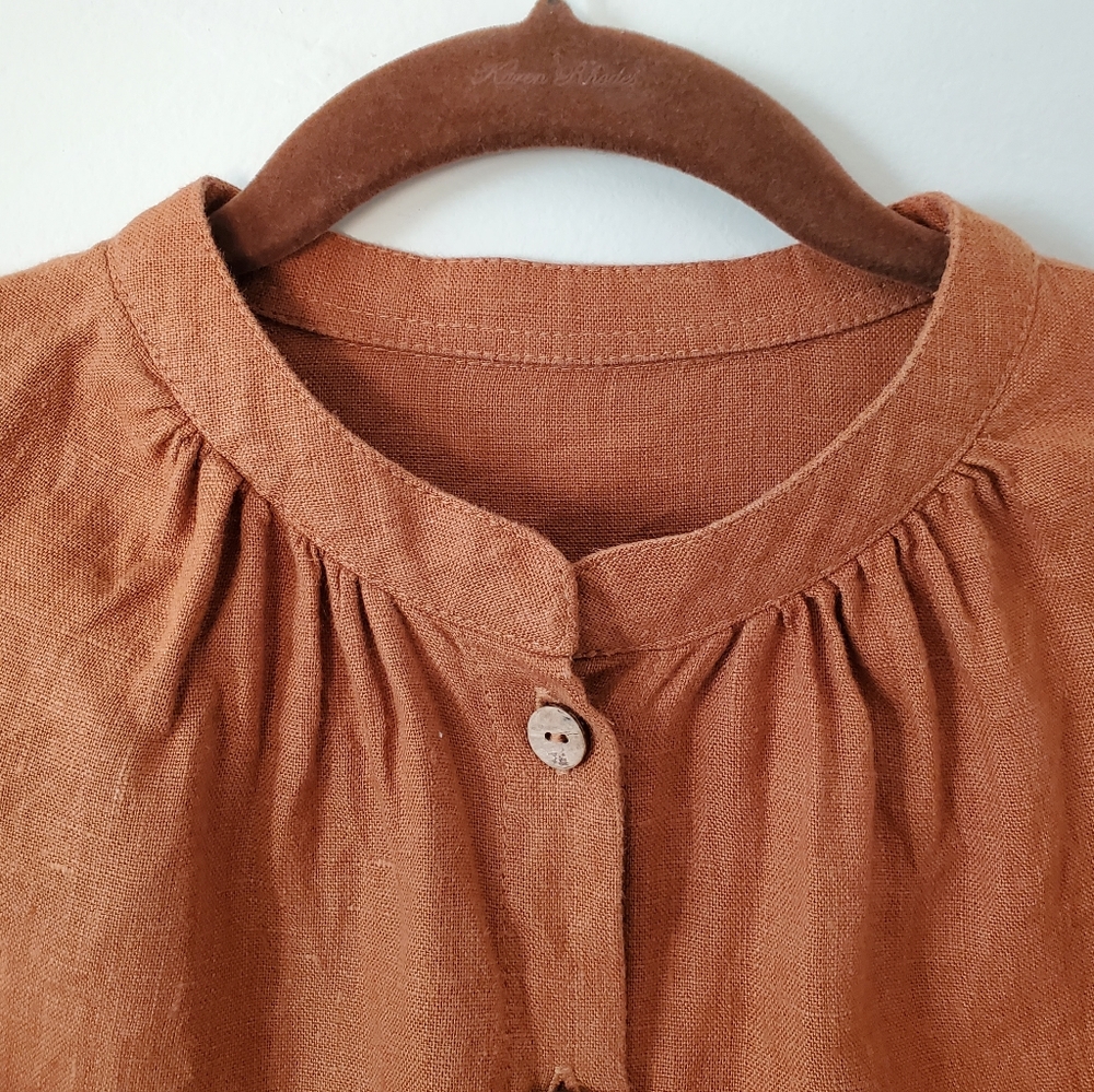 handmade linen womens tsiomik kids blouse - Picture 8 of 16